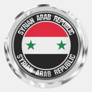 Sticker Rond Emblème de la Syrie