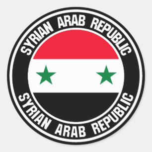 Sticker Rond Emblème de la Syrie