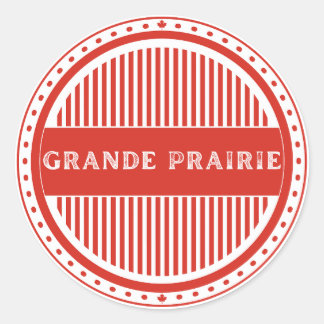 Sticker Rond Emblème de la ville de Grande Prairie – Identité c