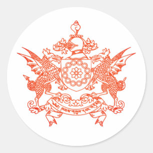 Sticker Rond Emblème de l'état de Sikkim - INDE