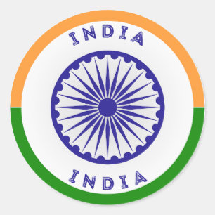 Sticker Rond Emblème de l'héritage de l'Inde