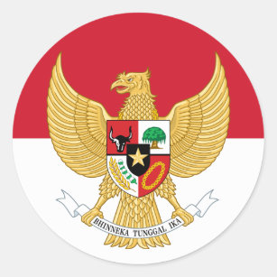 Sticker Rond emblème de l'indonésie