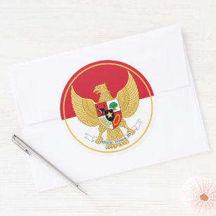 Sticker Rond emblème de l'indonésie