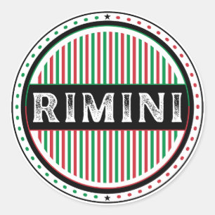 Sticker Rond Emblème de Rimini City Pride – Identité italienne