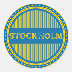 Sticker Rond Emblème de Stockholm City Pride – Identité suédois