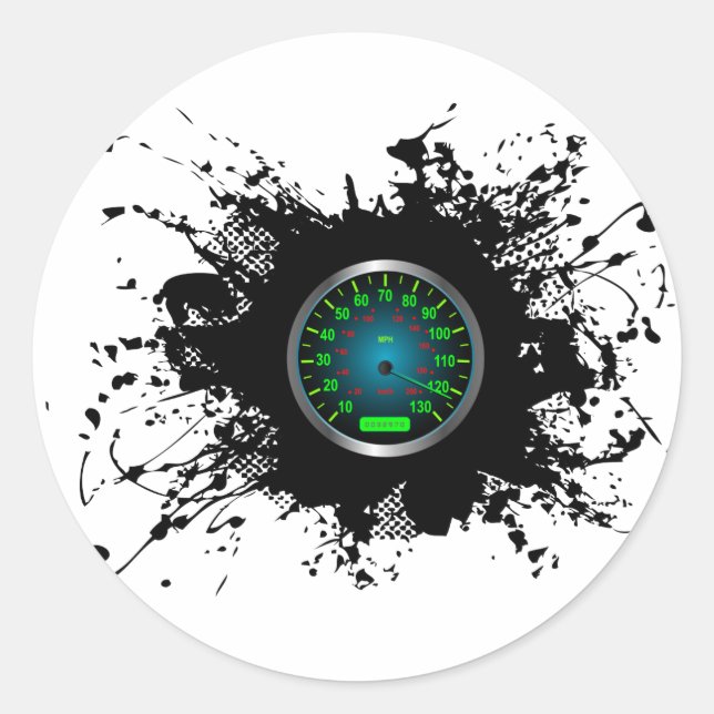 Sticker Rond Emblème de vitesse Style urbain 5 (Devant)