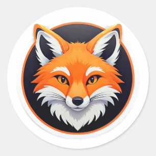 Sticker Rond Emblème d'énergie de la nature animale de la forêt