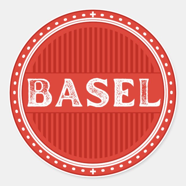 Sticker Rond Emblème du Bâle City Pride – Identité suisse (Devant)