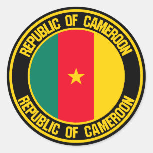 Sticker Rond Emblème du Cameroun