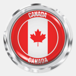 Sticker Rond Emblème du Canada