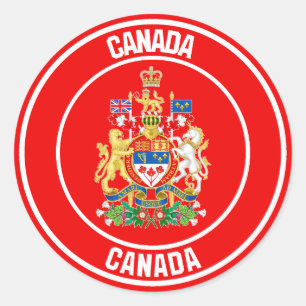 Sticker Rond Emblème du Canada