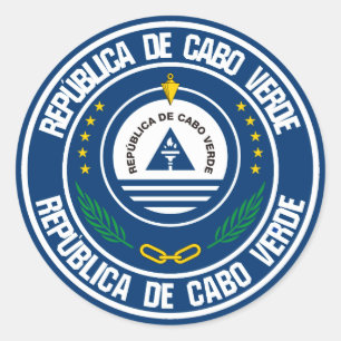 Sticker Rond Emblème du Cap-Vert