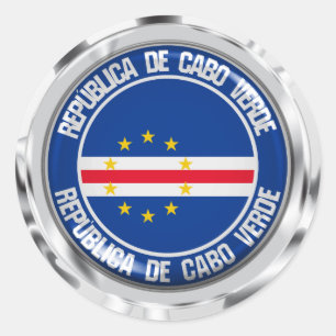 Sticker Rond Emblème du Cap-Vert