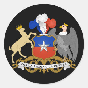 Sticker Rond emblème du chili