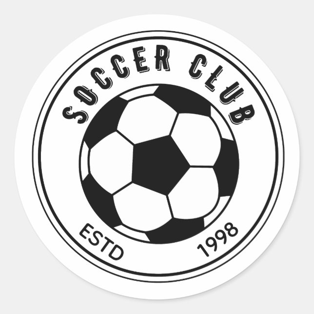 Sticker Rond Emblème du Club de Football (Devant)