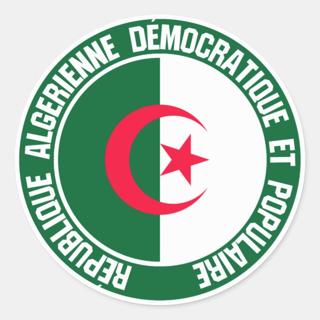 Sticker Rond Emblème du cycle algérien (Devant)