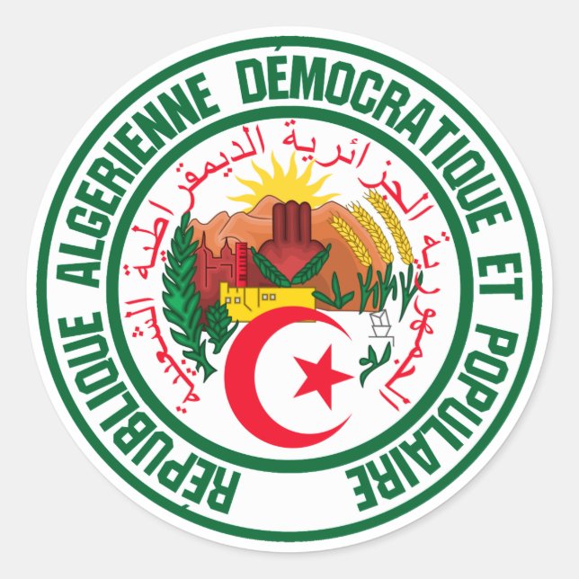 Sticker Rond Emblème du cycle algérien (Devant)