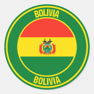 Sticker Rond Emblème du cycle bolivien