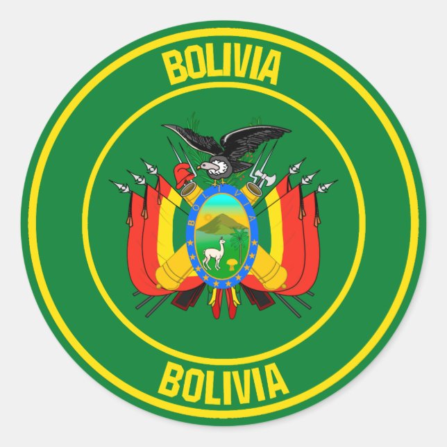 Sticker Rond Emblème du cycle bolivien (Devant)
