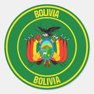 Sticker Rond Emblème du cycle bolivien