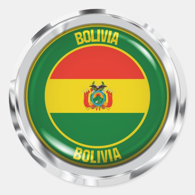 Sticker Rond Emblème du cycle bolivien (Devant)