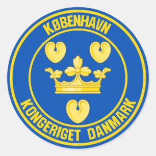 Sticker Rond Emblème du cycle de Copenhague