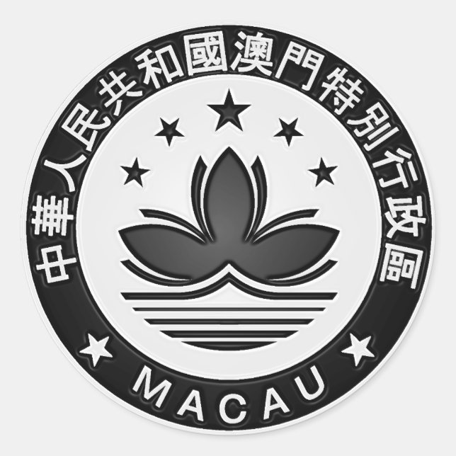 Sticker Rond Emblème du cycle de Macau (Devant)