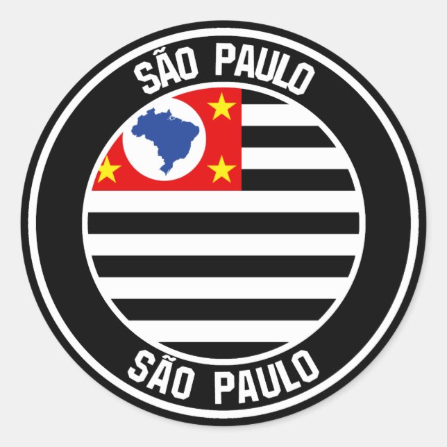 Sticker Rond Emblème du cycle de São Paulo (Devant)