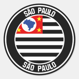 Sticker Rond Emblème du cycle de São Paulo
