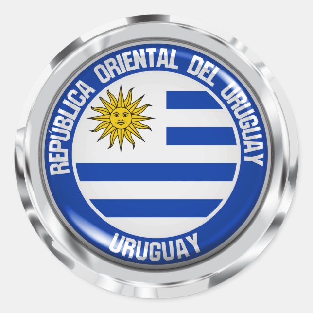 Sticker Rond Emblème du Cycle d'Uruguay (Devant)