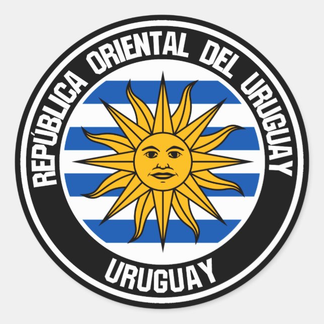 Sticker Rond Emblème du Cycle d'Uruguay (Devant)