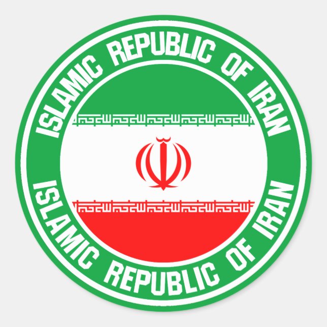 Sticker Rond Emblème du cycle iranien (Devant)