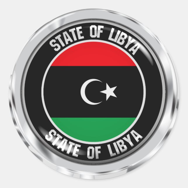 Sticker Rond Emblème du cycle libyen (Devant)