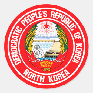 Sticker Rond Emblème du cycle nord-coréen