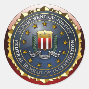 Sticker Rond Emblème du FBI
