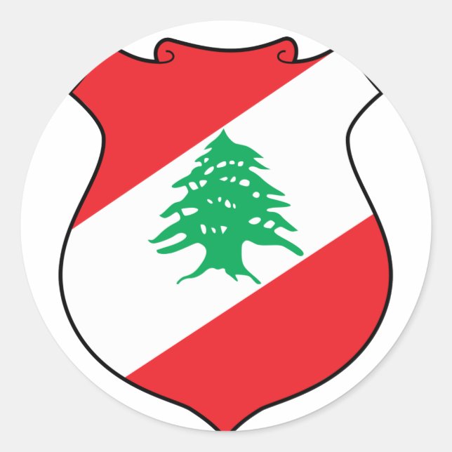 Sticker Rond emblème du liban (Devant)