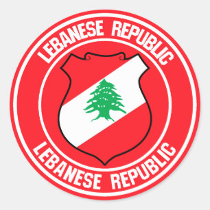 Sticker Rond Emblème du Liban