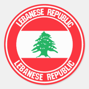 Sticker Rond Emblème du Liban