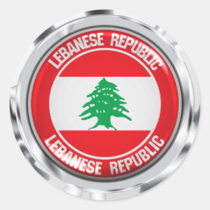 Sticker Rond Emblème du Liban