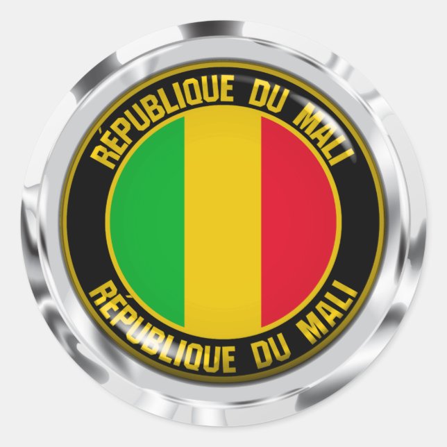 Sticker Rond Emblème du Mali (Devant)