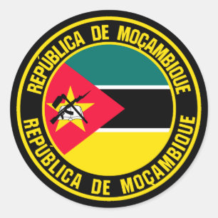 Sticker Rond Emblème du Mozambique
