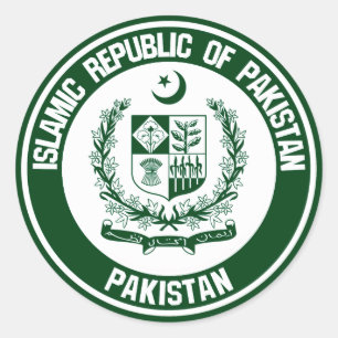 Sticker Rond Emblème du Pakistan