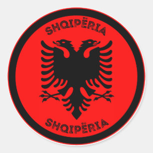 Sticker Rond Emblème du patrimoine albanais