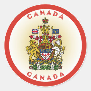 Sticker Rond Emblème du patrimoine canadien