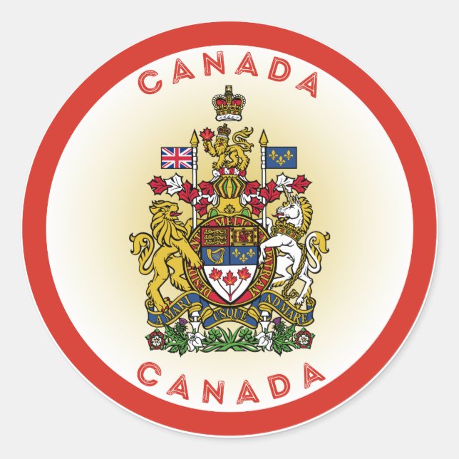 Sticker Rond Emblème du patrimoine canadien (Devant)
