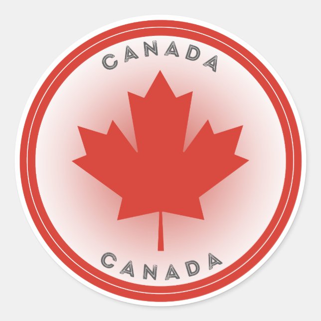 Sticker Rond Emblème du patrimoine canadien (Devant)