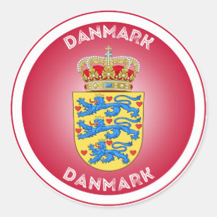 Sticker Rond Emblème du patrimoine danois