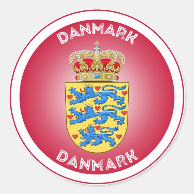 Sticker Rond Emblème du patrimoine danois (Devant)