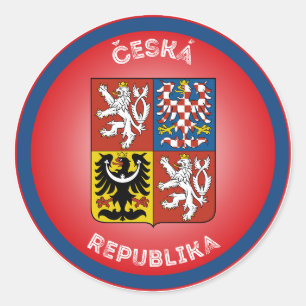 Sticker Rond Emblème du patrimoine de la République tchèque