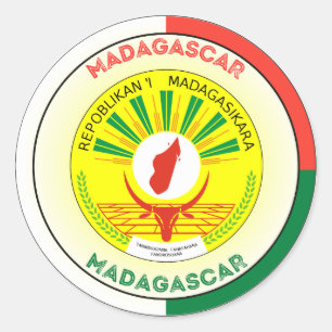 Sticker Rond Emblème du patrimoine de Madagascar